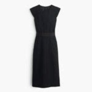 J. Crew Cap-Sleeve Dress in Italian Wool Crepe, 8